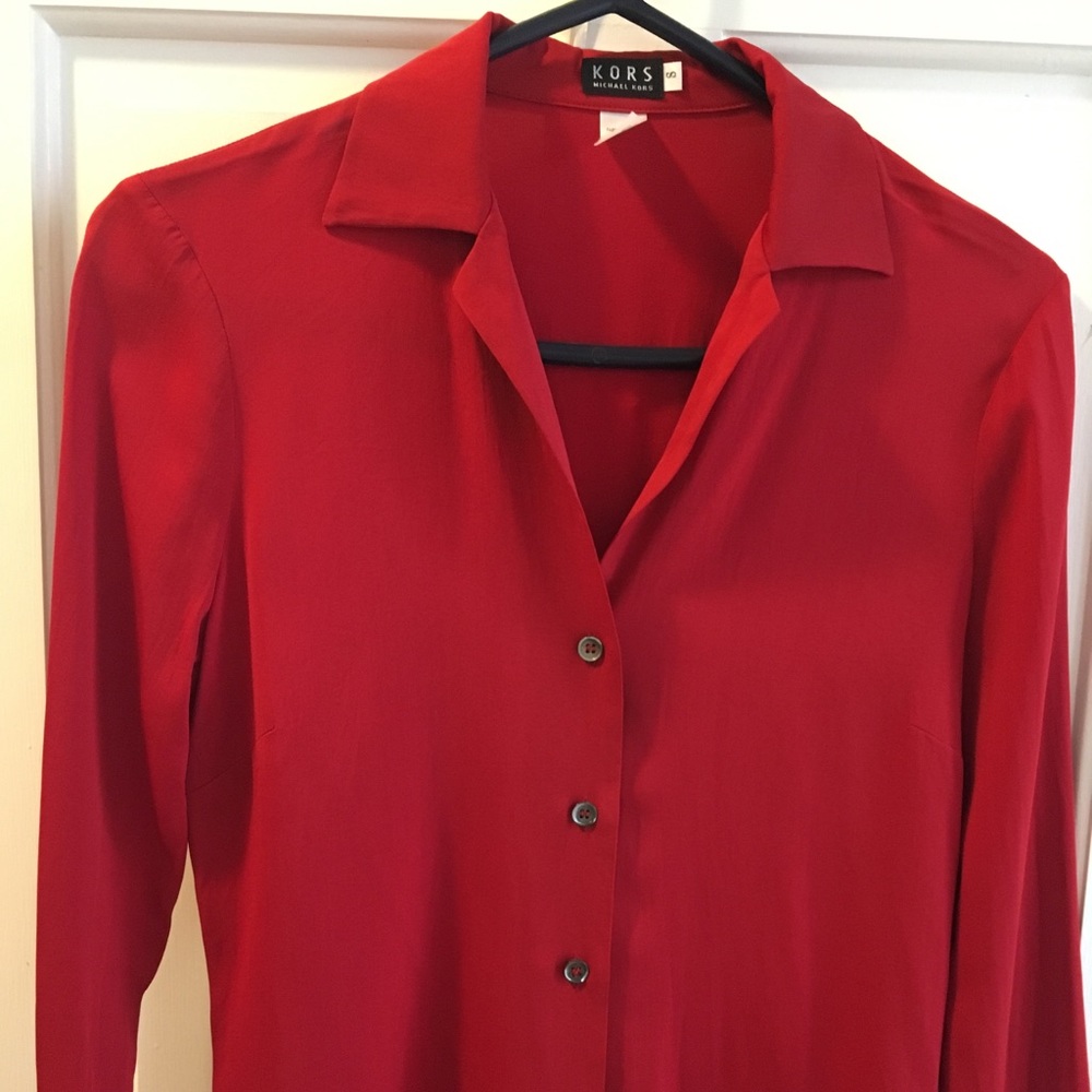 Red silk KORS by Michael Kors t blouse